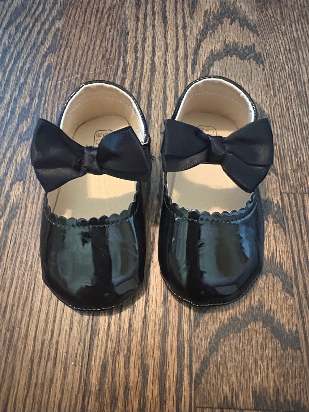 Kids Black Patent Bow Mary Jane Shoes